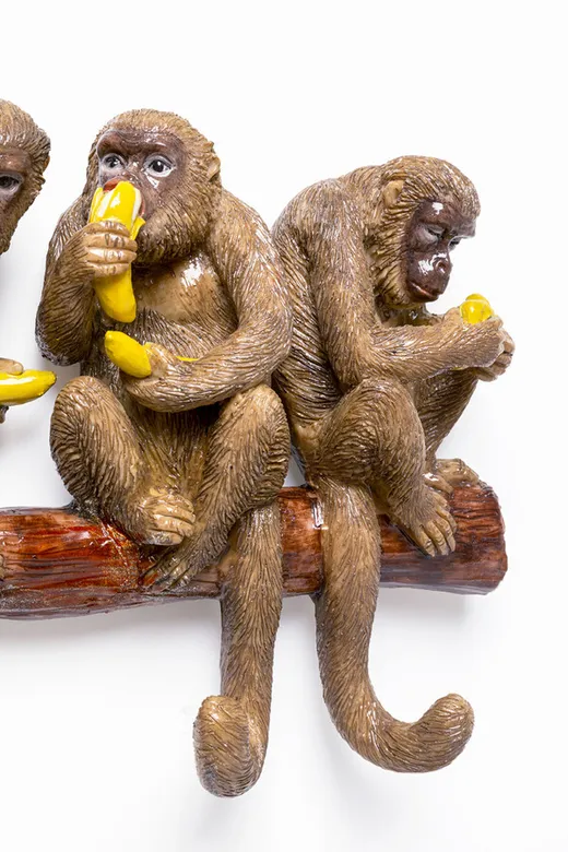 Wieszak ścienny MONKEY LUNCH - brązowy