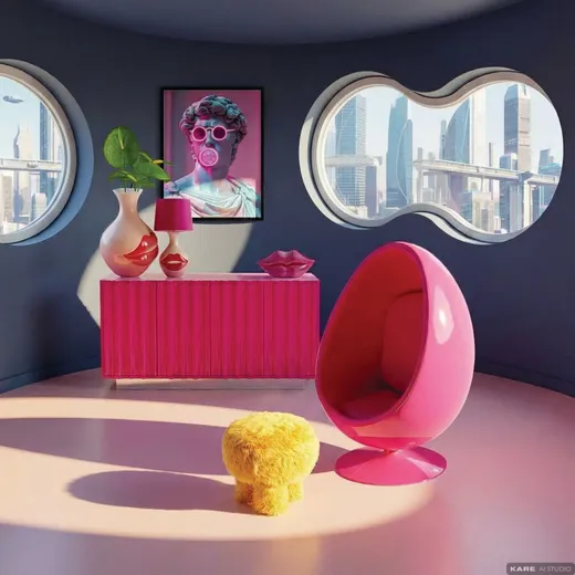 Lampa stołowa LABBRA - różowy