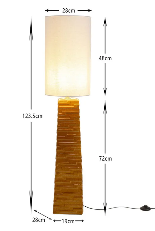 Lampa podłogowa SIENA - brązowy
