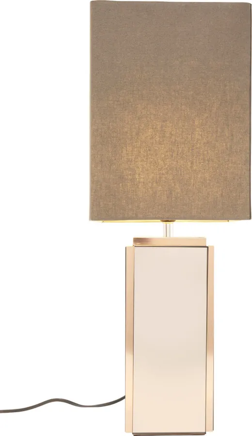 Lampa stołowa CUBE 60 cm - brązowy/lustrzany
