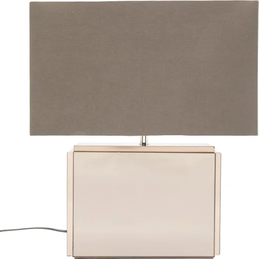 Lampa stołowa CUBE 47 cm - brązowy/lustrzany