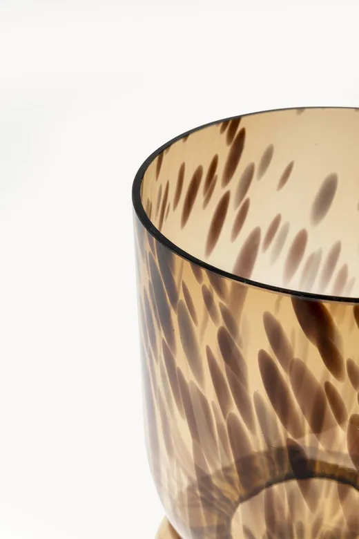 Wazon szklany CARAMEL 32 cm - brązowy