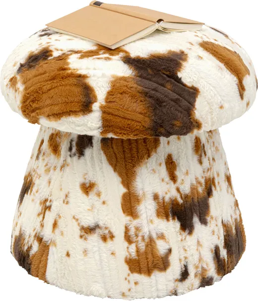 Pufa MUSHROOM COW - brązowy/biały