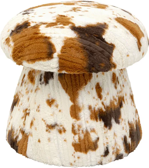 Pufa MUSHROOM COW - brązowy/biały