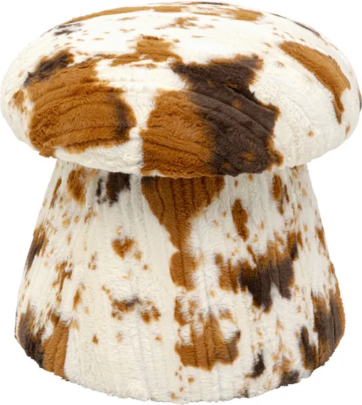Pufa MUSHROOM COW - brązowy/biały