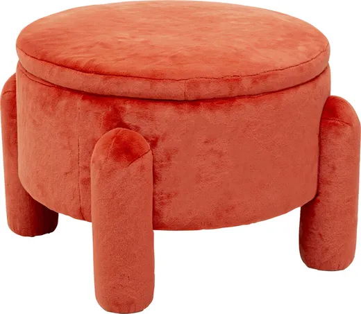 Pufa ze schowkiem STORAGE ORANGE - pomarańczowy