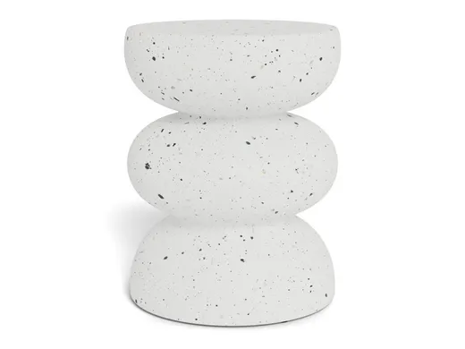Stolik boczny okrągły INCA 36 cm - biały