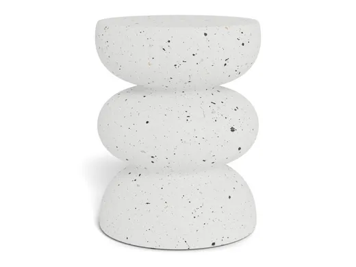 Stolik boczny okrągły INCA 36 cm - biały