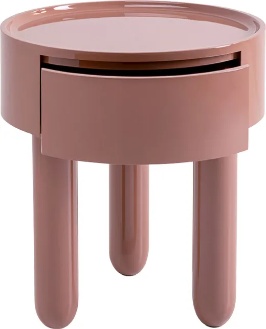 Stolik boczny z szufladą LOLLY MOCHA MOUSSE 45 cm
