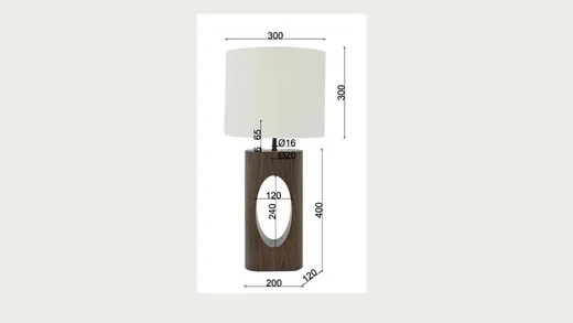 Lampa stołowa SURI - biały/brązowy