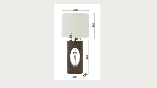 Lampa stołowa SURI - biały/brązowy