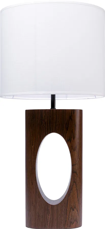 Lampa stołowa SURI - biały/brązowy