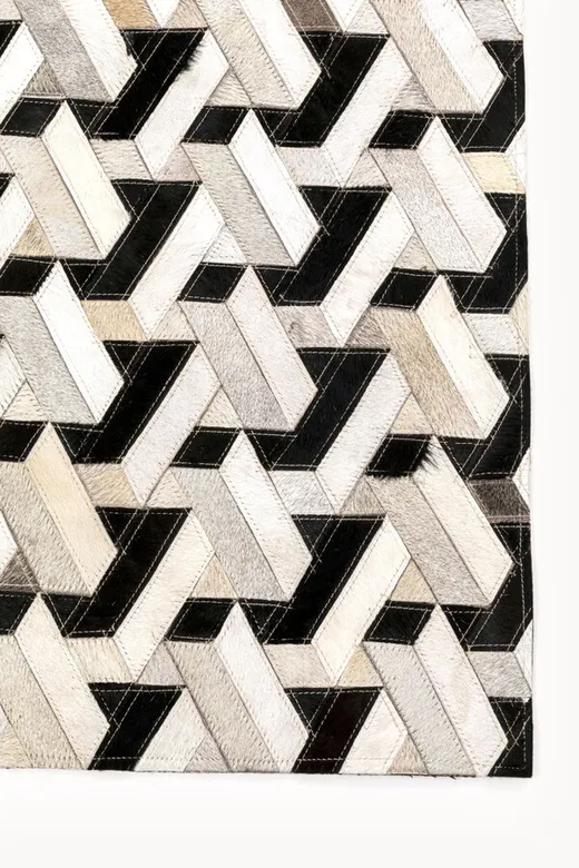 Dywan MAZE 170x240 - biało-czarny