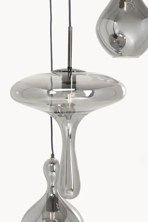 Lampa wisząca GOCCIA 45 cm - szary/srebrny