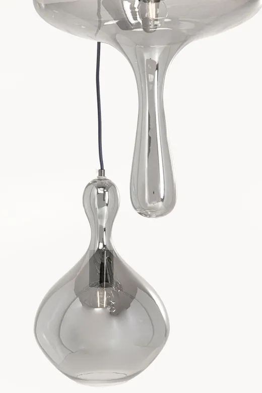 Lampa wisząca GOCCIA 45 cm - szary/srebrny