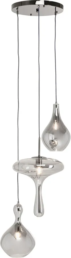 Lampa wisząca GOCCIA 45 cm - szary/srebrny