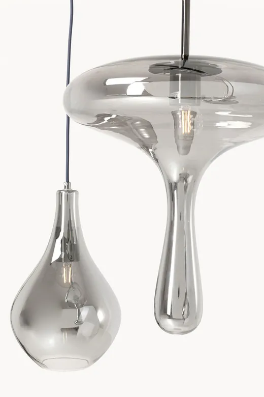 Lampa wisząca GOCCIA 100 cm - szary/srebrny