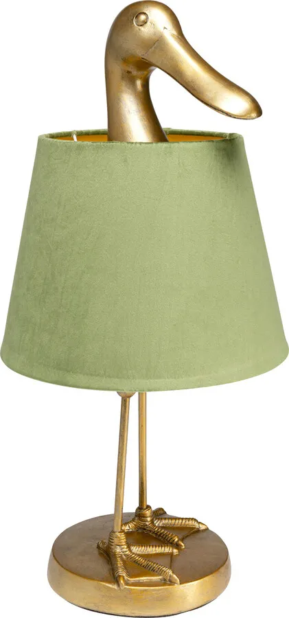 Lampa stołowa DUCK - zielony/złoty
