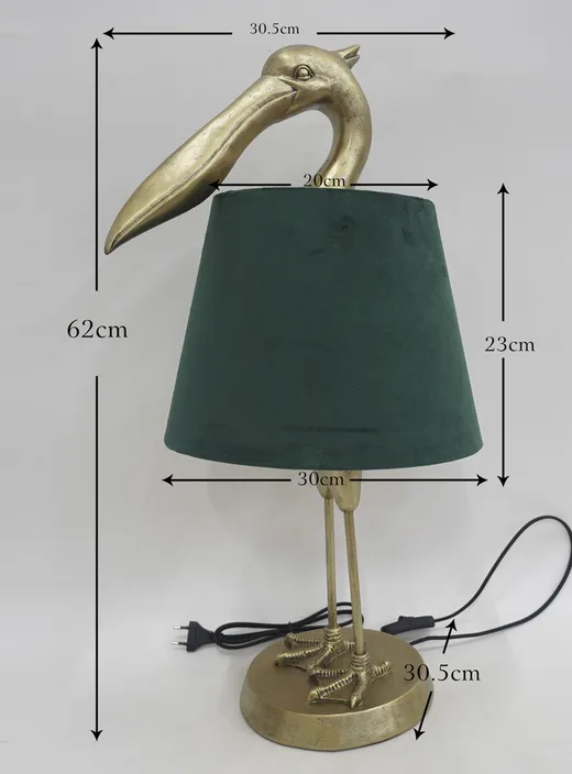 Lampa stołowa PELICAN - brązowy/złoty
