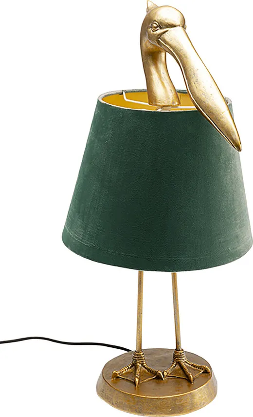 Lampa stołowa PELICAN - brązowy/złoty