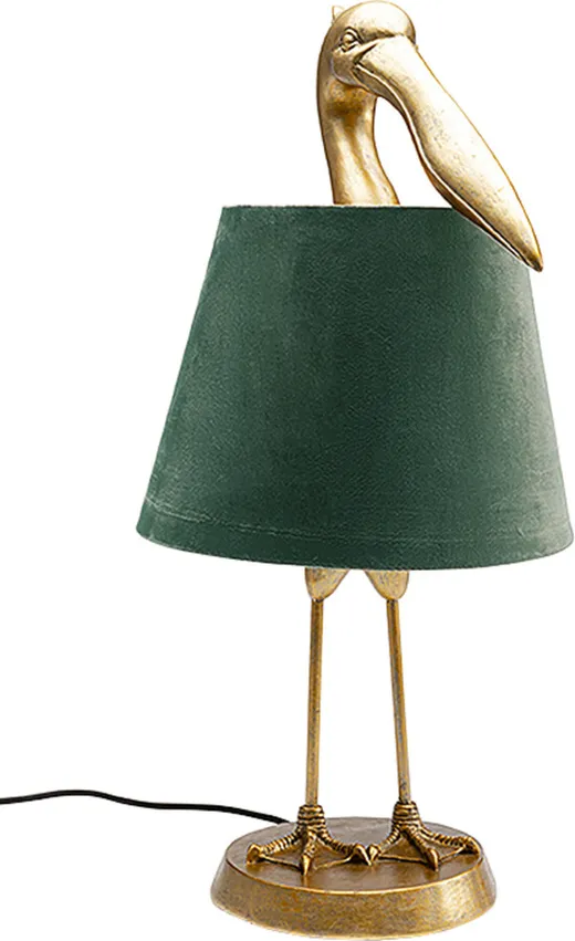 Lampa stołowa PELICAN - brązowy/złoty