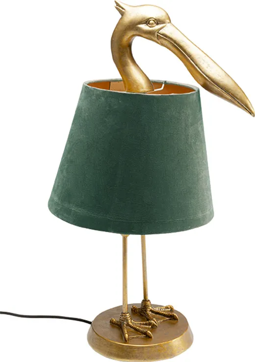 Lampa stołowa PELICAN - brązowy/złoty