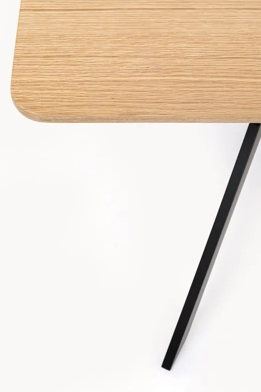 Stół MIDTOWN OAK 160x80 - naturalny/czarny