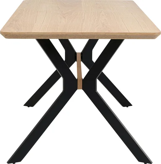 Stół MIDTOWN OAK 160x80 - naturalny/czarny