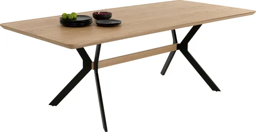 Stół MIDTOWN OAK 220x100 - naturalny/czarny