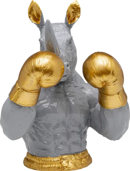 Skarbonka RHINO BOXER 30 cm - szary/złoty
