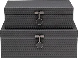 Zestaw dwóch pojemników BOX KEY - szary