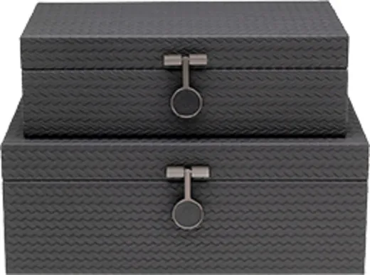 Zestaw dwóch pojemników BOX KEY - szary