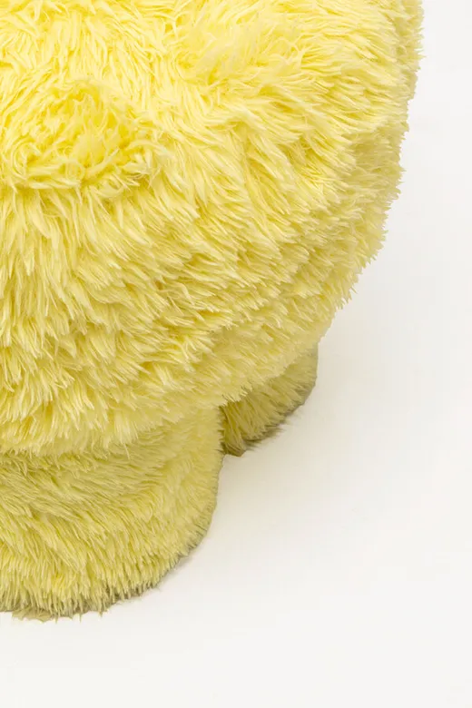 Pufa okrągła SOFTY - żółty
