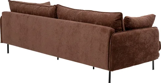 Sofa 3-osobowa EDNA - ciemny brązowy
