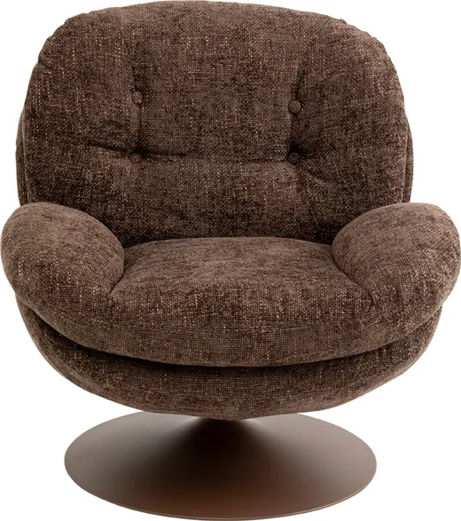 Fotel obrotowy COSY - brązowy