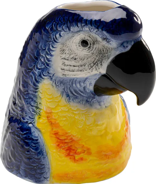 Wazon PARROT 19 cm - niebieski/żółty