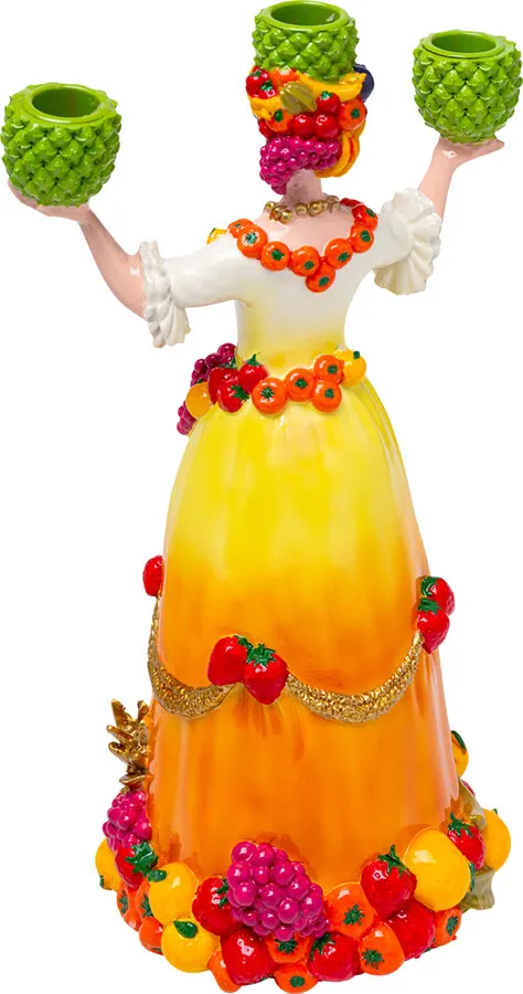 Świecznik PINEAPPLE LADY 36 cm - wielokolorowy