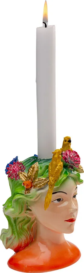 Świecznik PARROT LADY 15 cm - wielokolorowy