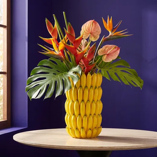 Wazon BANANA 56 cm - żółty
