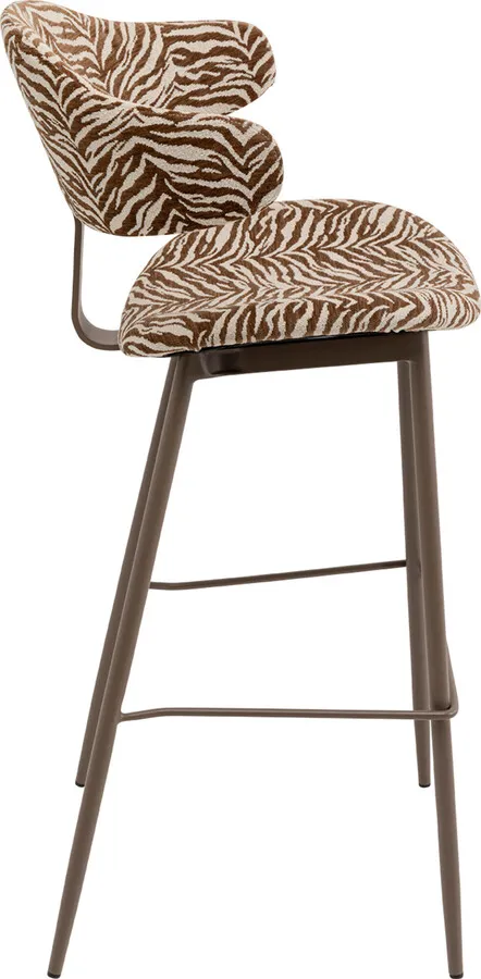 Hoker tapicerowany HUG TIGER LIGHT - brązowy