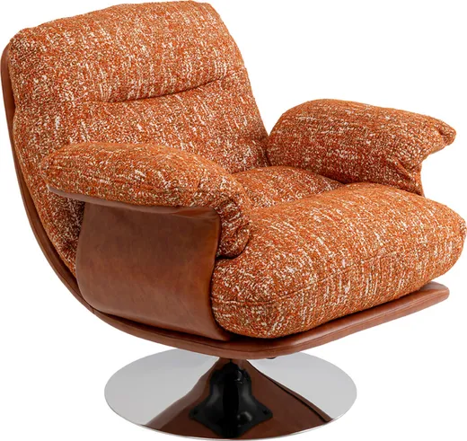 Fotel obrotowy z podłokietnikami COMFY - pomarańczowy