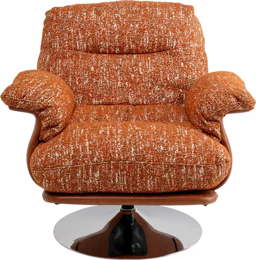 Fotel obrotowy z podłokietnikami COMFY - pomarańczowy