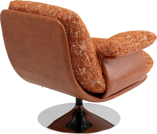 Fotel obrotowy z podłokietnikami COMFY - pomarańczowy