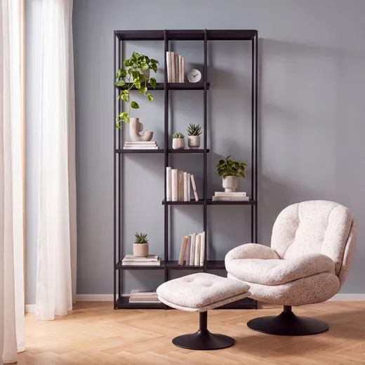 Regał OSLO 100 cm - czarny