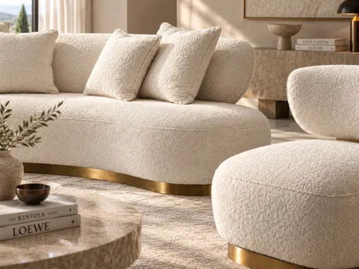 Sofa 3-osobowa NUA N71 boucle - biały ecru
