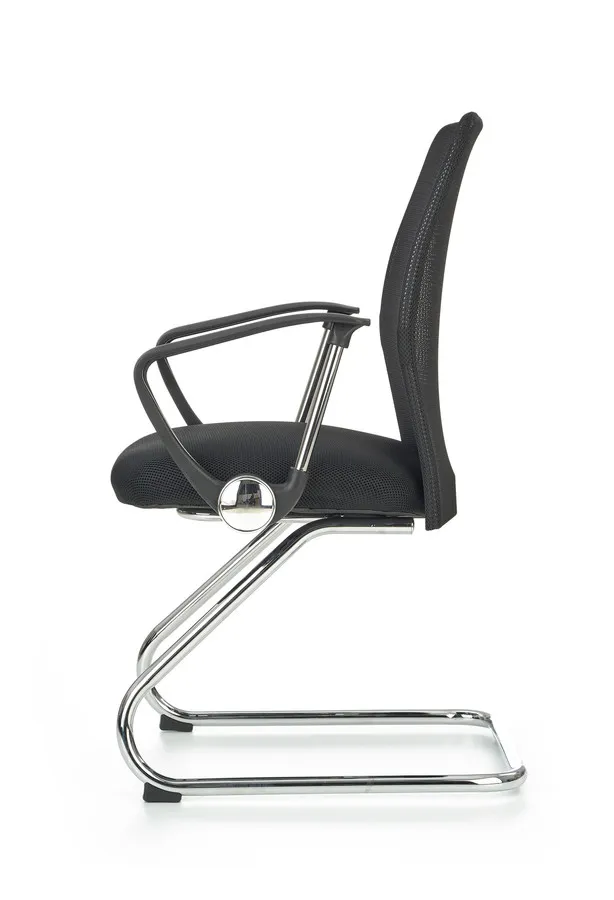 Fotel pracowniczy VIRE SKID - czarny