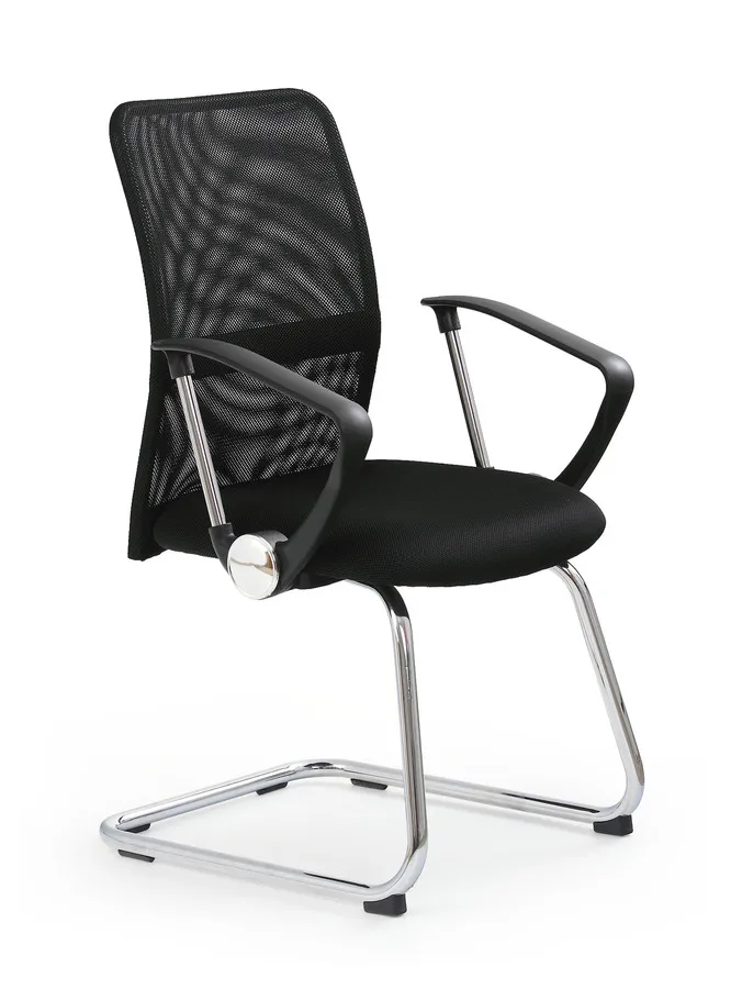 Fotel pracowniczy VIRE SKID - czarny
