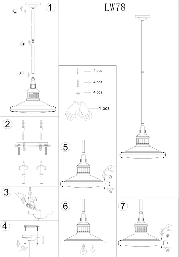 Lampa wisząca LW-78