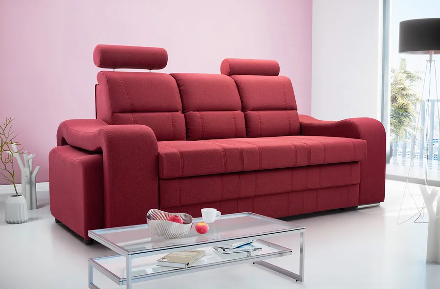 tkanina Malmo 63 Sofa rozkładana WENUS z pufami