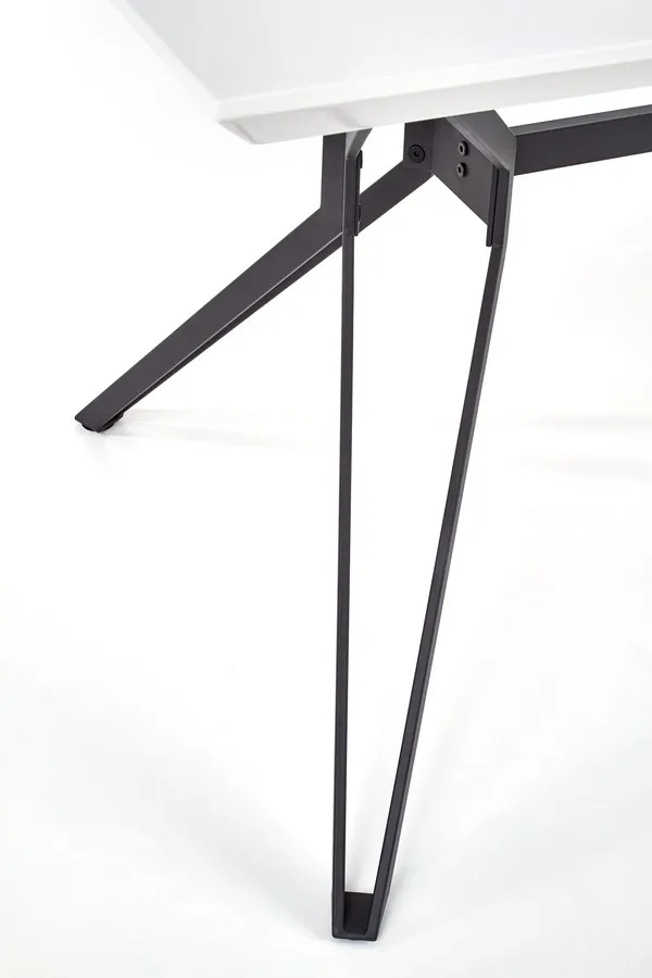 Stół PASCAL 160x90 - biały/czarny